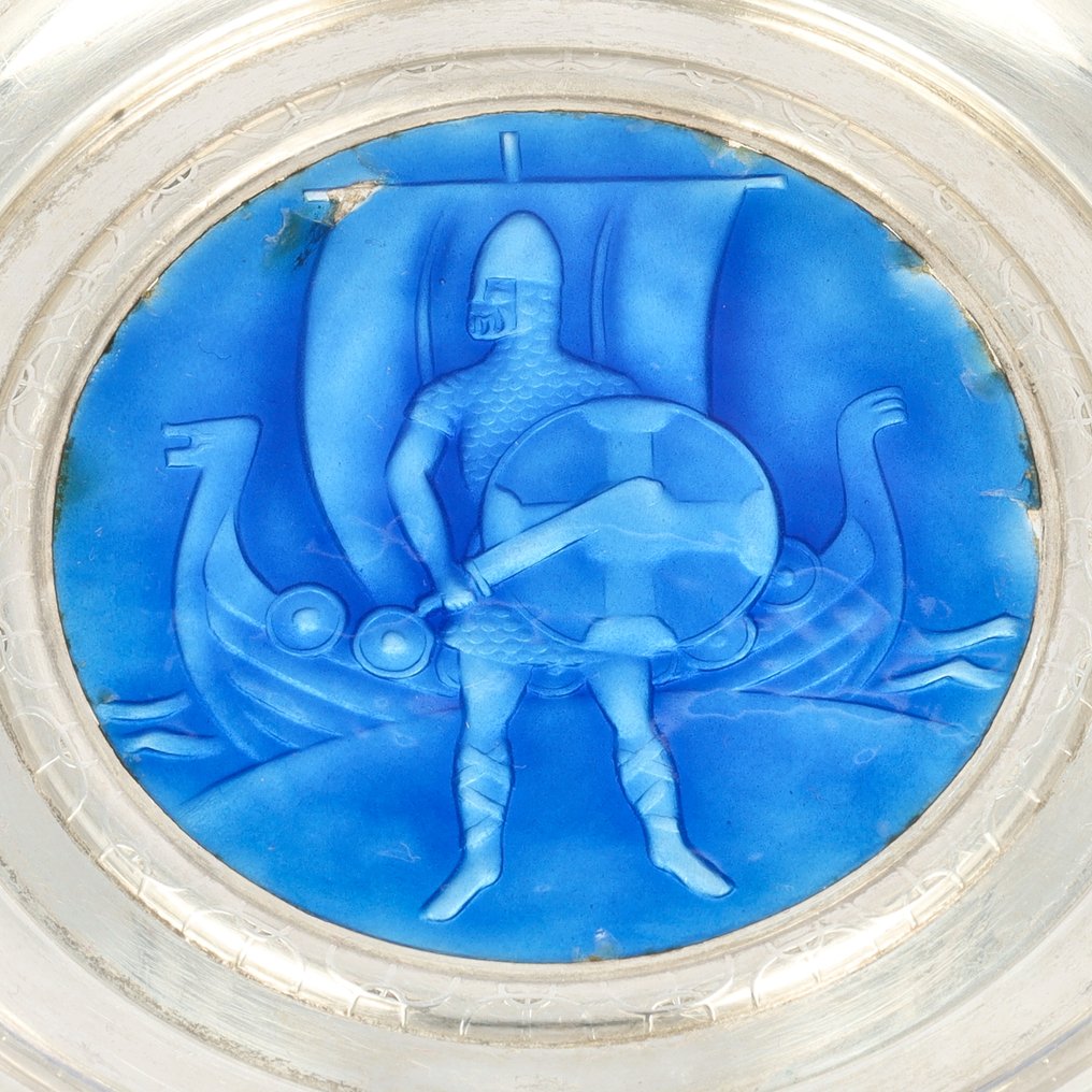 Magnus Aase - Emaillen Decor - Bottle coaster - .925 silver #2.1