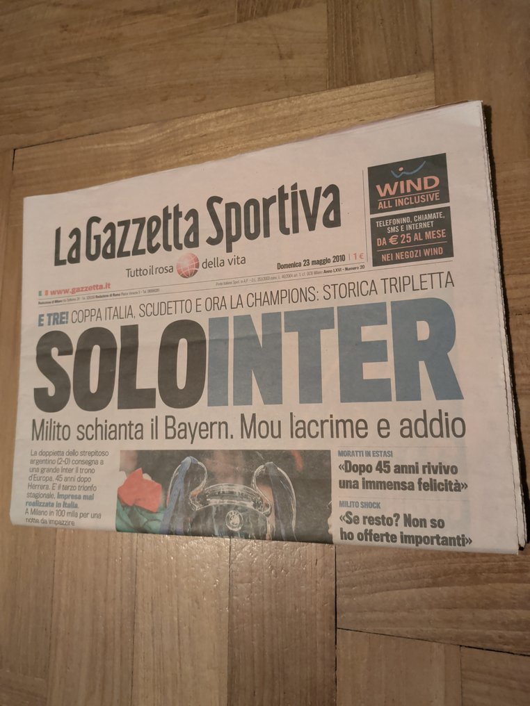 Inter Milan - Champions League - Diego Milito - 2010 - Αναμνηστικά εκδηλώσεων, Εκτύπωση  #1.0