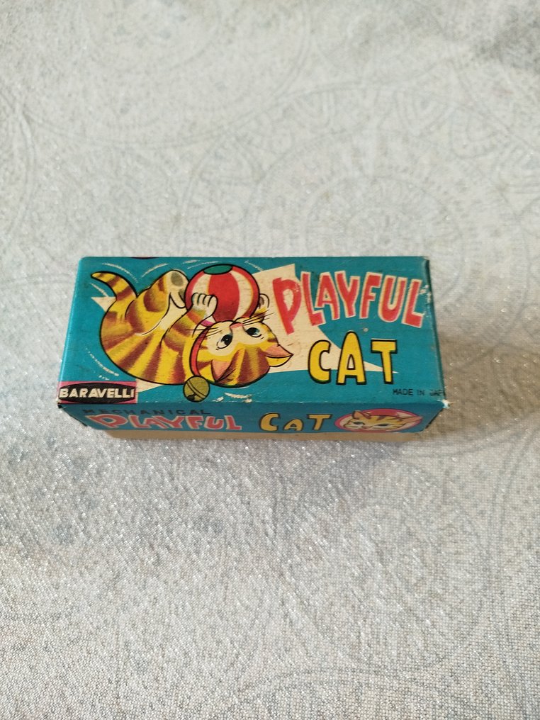 Baravelli - Bliklegetøj - Playful Cat, Boxed - 1950-1960 - Japan #1.0