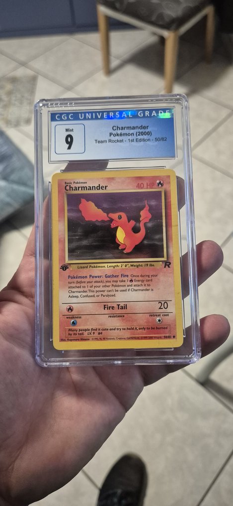 Pokémon - 1 Graded card - Charmander 50/82 Πρώτη έκδοση, Foil - CGC 9 - WOTC #2.1