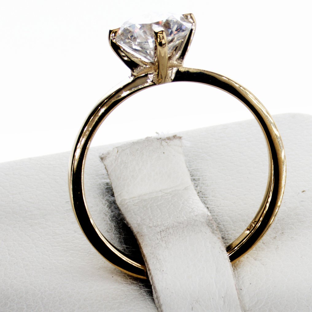 χωρίς τιμή ασφαλείας - Δαχτυλίδι αρραβώνων - 14 καράτια Κίτρινο χρυσό -  1.15ct. tw. Διαμάντι (Φυσικό) #1.0