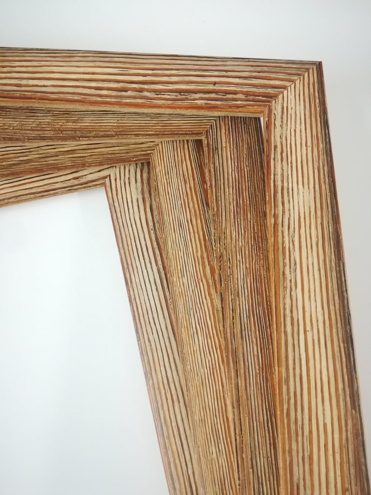 Cornice (4) - Legno di pino - Patinate striate 40x50 cm #4.3