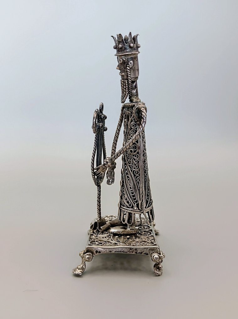  犹太文物 - .925 银 - 1980-1990 - 也门工艺金银丝细工  #3.2