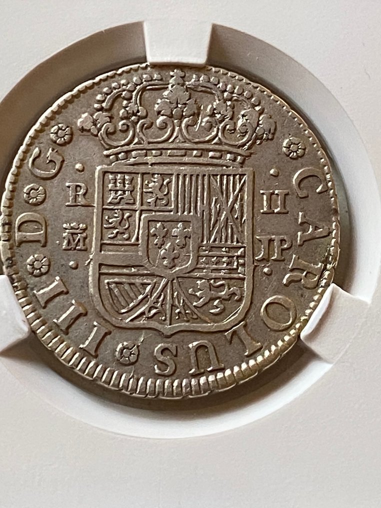西班牙. 卡洛斯三世. 2 Reales 1760 Madrid JP  (沒有保留價) #4.3