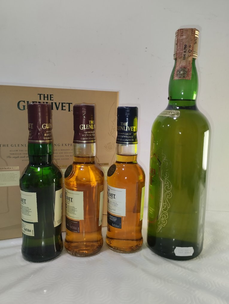 Glenlivet 12yo - 15yo - 18yo Tasting Experience + Milton Duff 12yo  - 20 cl, 75 cl - 4 flaskor #2.1