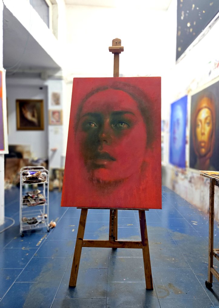 MToni studio - Inmenso Rosa Neutro, XL(no reserve) óleo sobre lienzo, original #1.0