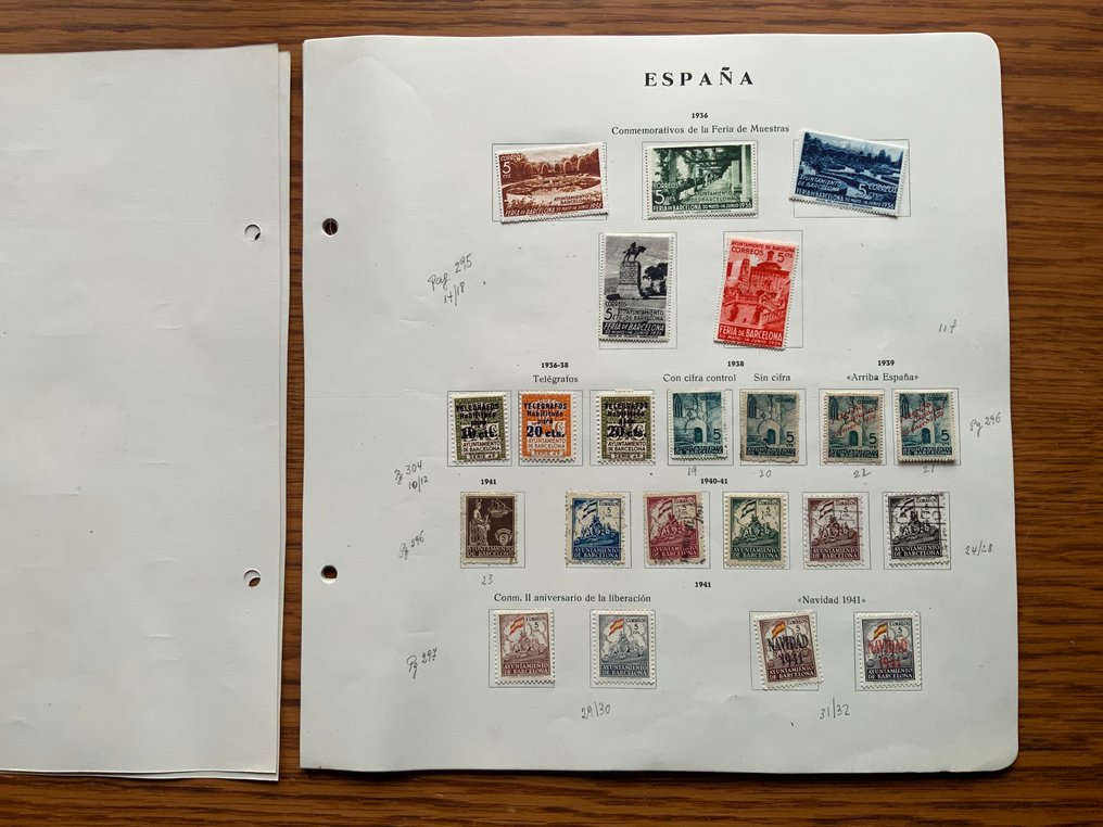 Espagne 1936/1938 - Collection mairie Barcelone très complète #2.1