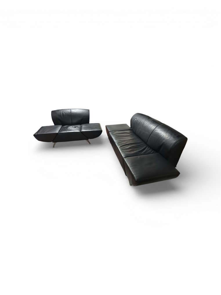 Jori - Σετ σαλόνι (2) - JR-8100 - Δέρμα, Μέταλλο, Ξύλο - Jori δερμάτινος καναπές και πολυθρόνα. #1.0