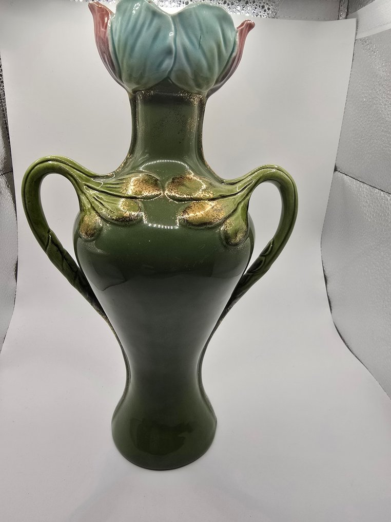 Julius Dressler - Βάζο  - Κεραμικό - Majolika Στυλ Ντίζαγκελ #3.2