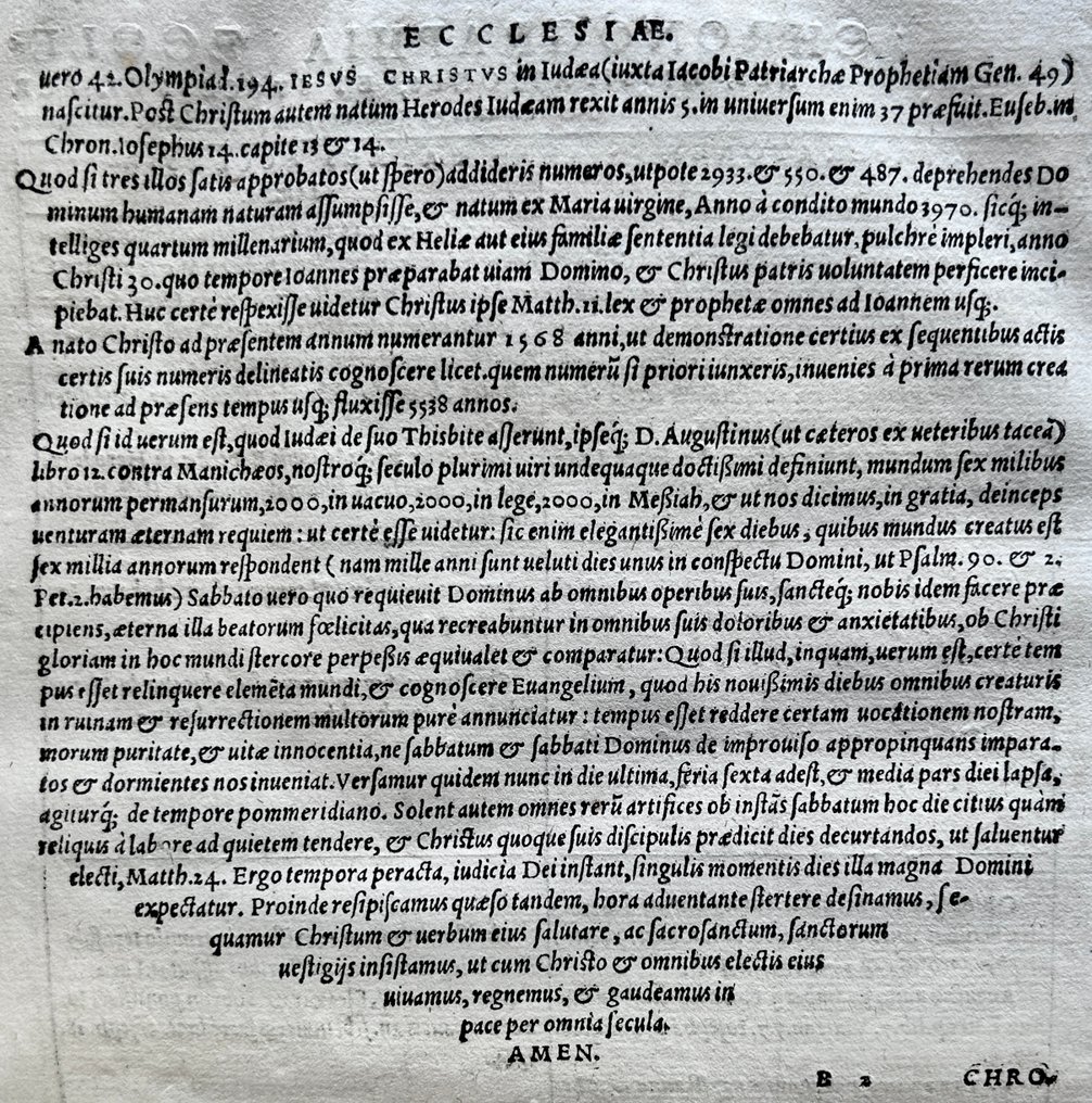 Heinrich Pantaleon - Chronographia Ecclesiae Christi - 1568-1575 #1.0