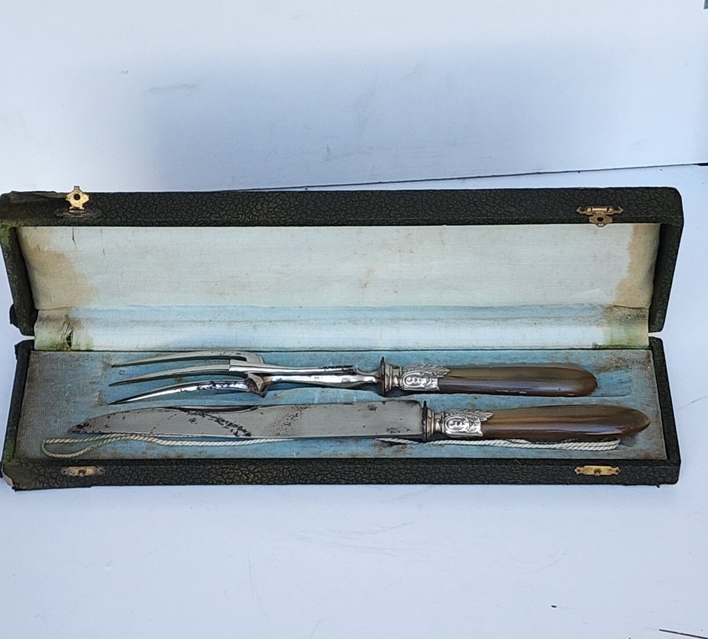 Bordkniv-sett - Sølv, Stål, Rav #2.1