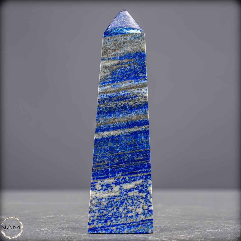奇幻的青金石方尖碑 – 象征皇家的优雅与永恒的美丽- 351.19 g #1.0