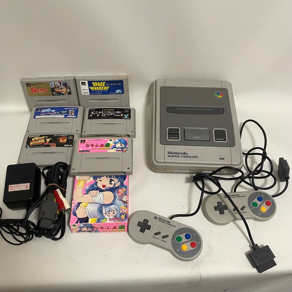 Nintendo - Super Famicom (Japanese SNES) - NTSC-J + 6 Games / Working / Not Compatible with PAL - 電玩遊戲機 + 遊戲 #1.0