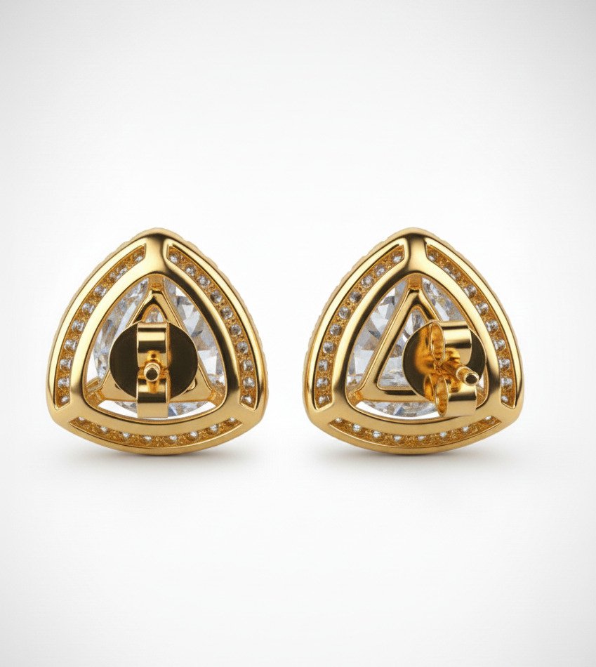 Σκουλαρίκια - 14 καράτια Κίτρινο χρυσό -  3.70ct. tw. Διαμάντι (Εργαστηριακής καλλιέργειας) - Διαμάντι #1.0