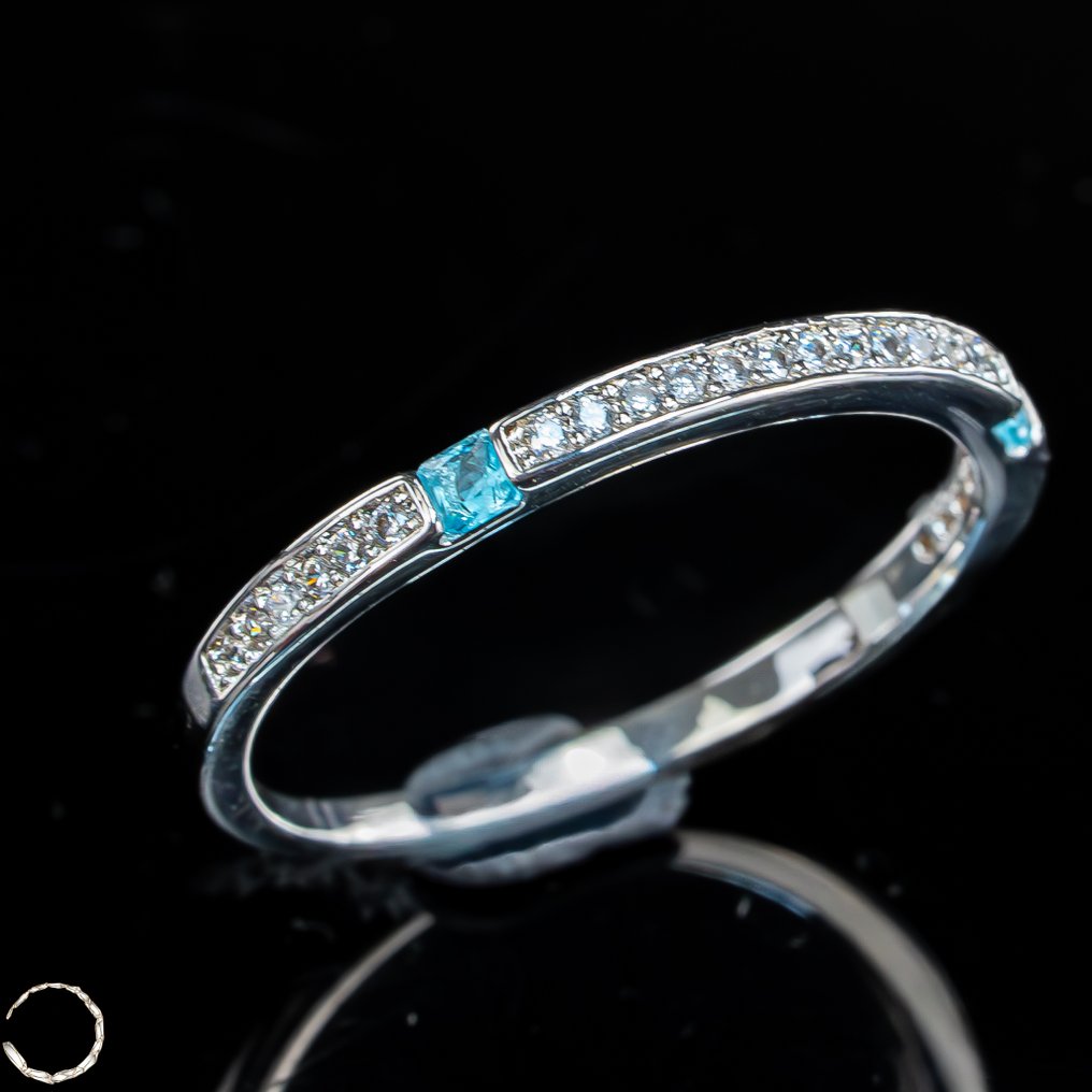 Anello di topazio mozzafiato in argento sterling 925 – Elegante leggerezza e brillantezza radiante 7,55 ct- 1.51 g #2.1