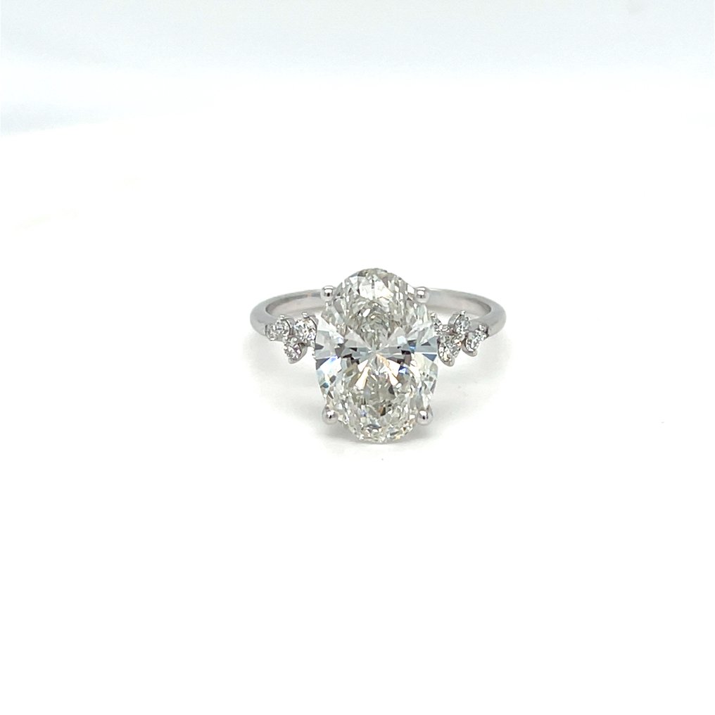 Δαχτυλίδι - 14 καράτια Λευκός χρυσός -  4.20ct. tw. Διαμάντι (Εργαστηριακής καλλιέργειας) - Διαμάντι #1.0