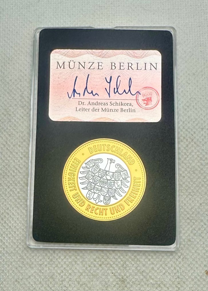 德國. Bundeshauptstadt Berlin , plata 999, bañada en oro  (沒有保留價) #4.3