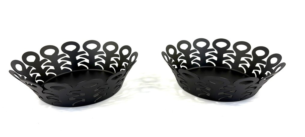 Alessi - Boucquillon & Maaoui - Servizio di ciotole (2) - ''Vimini'' - Acciaio colorato con resina epossidica #2.1