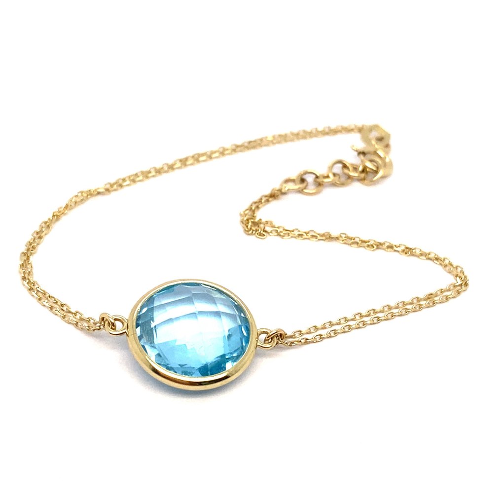 沒有保留價 - 手鈪 - 14 克拉 黃金 -  6.65ct. tw. 黃玉 - IGI Certified #4.3