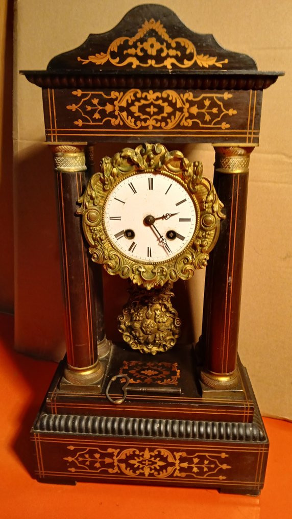 Portico-ur -   Træ, Bronze, Messing - 1850-1900 #1.0