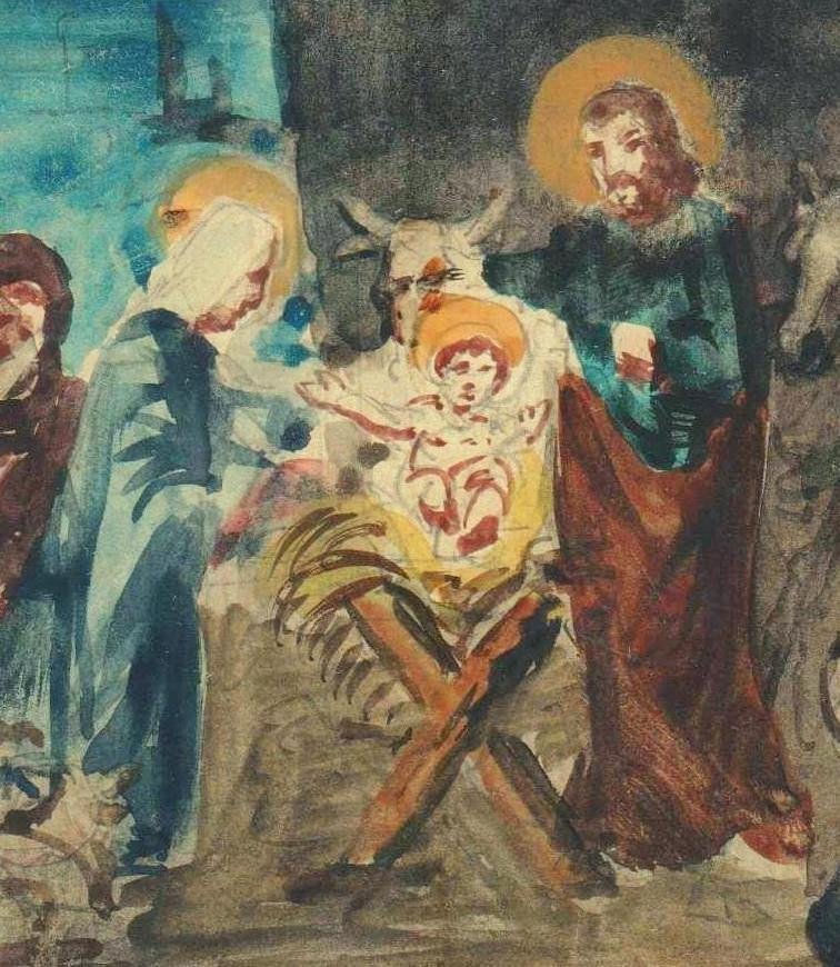 François - Hubert Drouais ( 1727-1775) - Kerststal #4.3