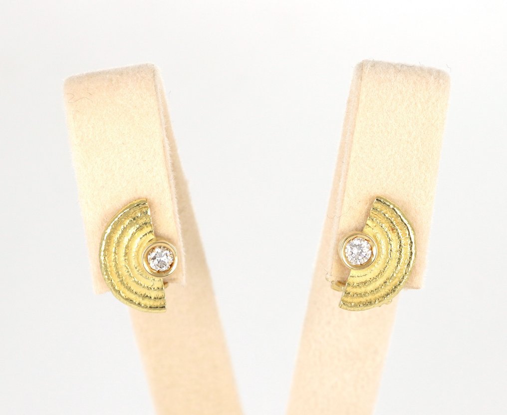 沒有保留價 - 耳環 - 18 克拉 黃金 -  0.30ct. tw. 鉆石 (天然)  #4.3