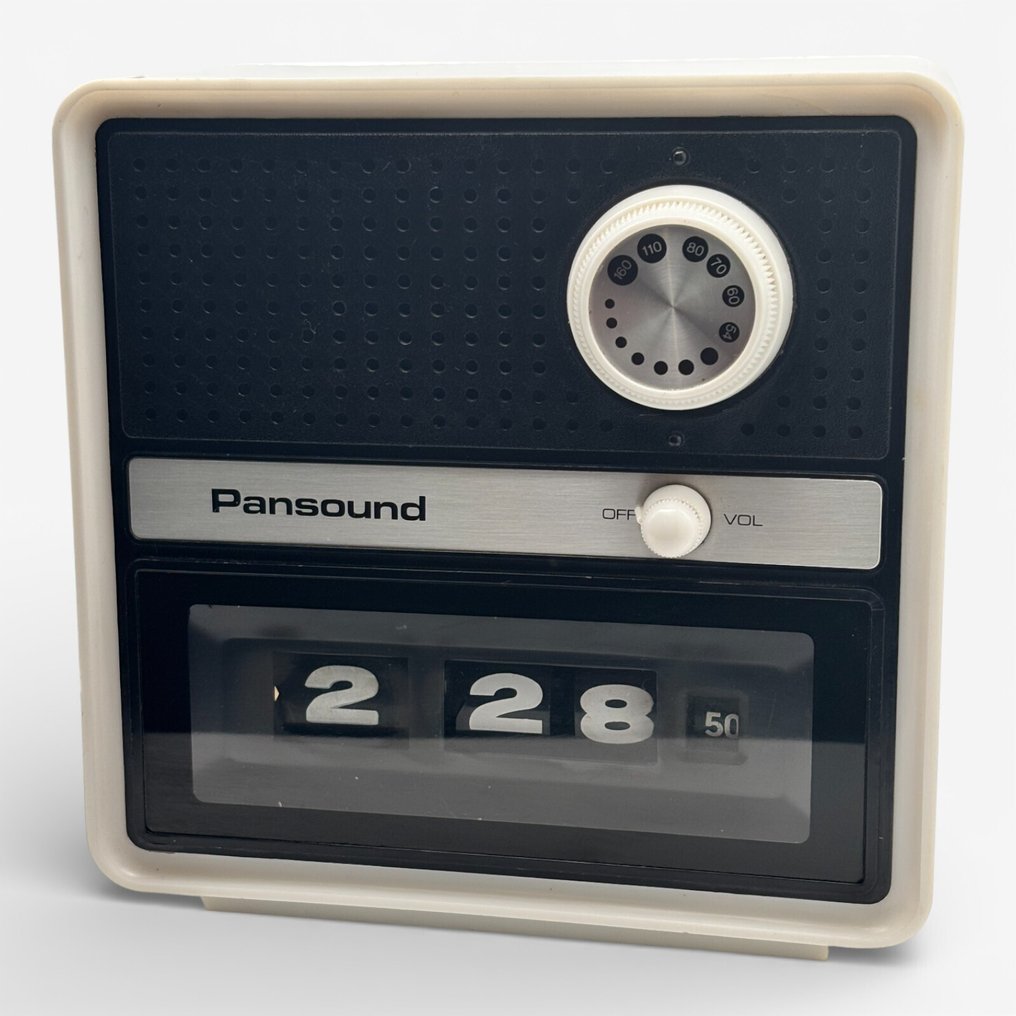 Zegar z klapką - Pansound Space Age Plastik - 1970-1980 - FlipClock Przewijające się liczby #1.0