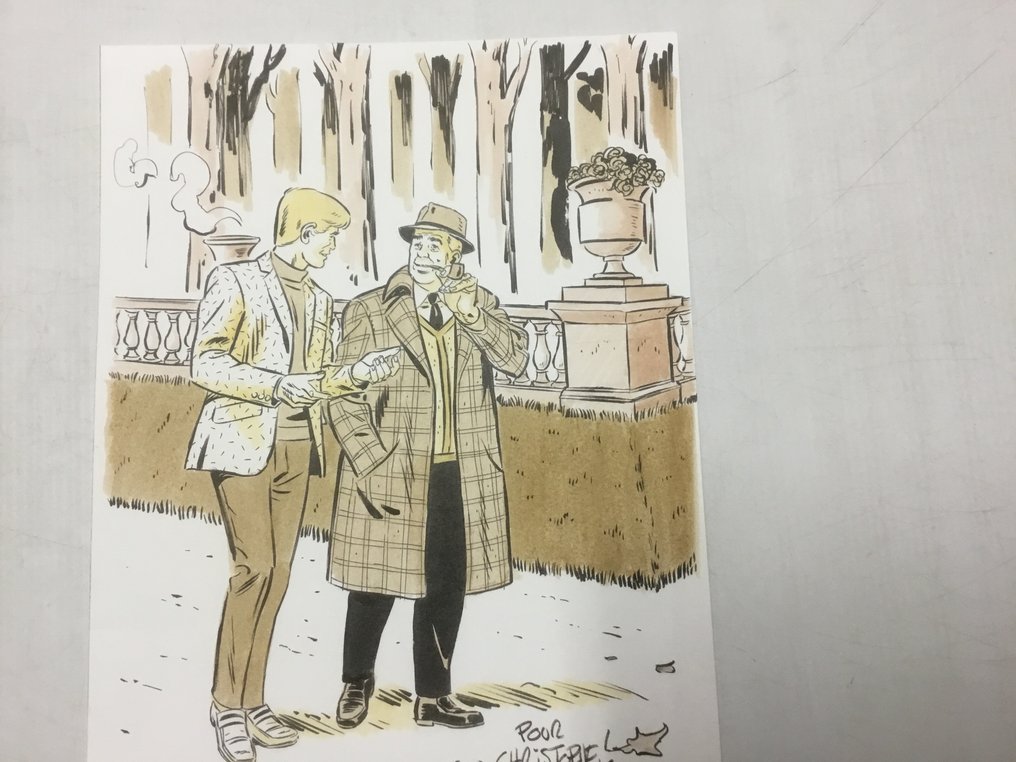 Van Liemt, Simon - 1 Original drawing - Ric Hochet et le Commissaire Bourdon - 2020 #2.1