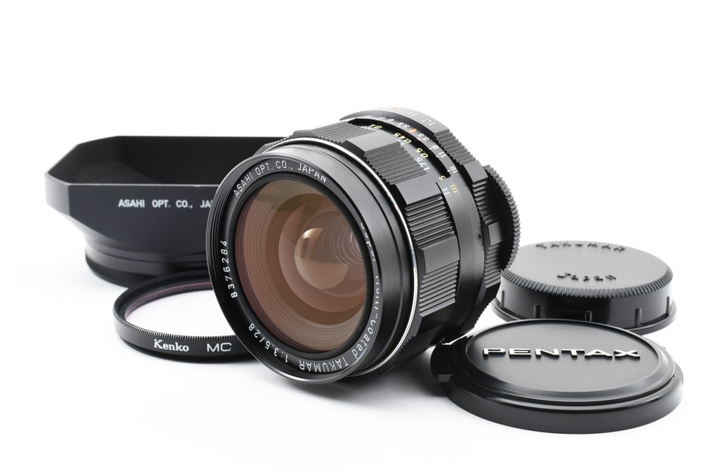 Asahi, Pentax Super-Multi-Coated Takumar 3,5/28mm with hood - M42 | Kamera-objektiv #1.0