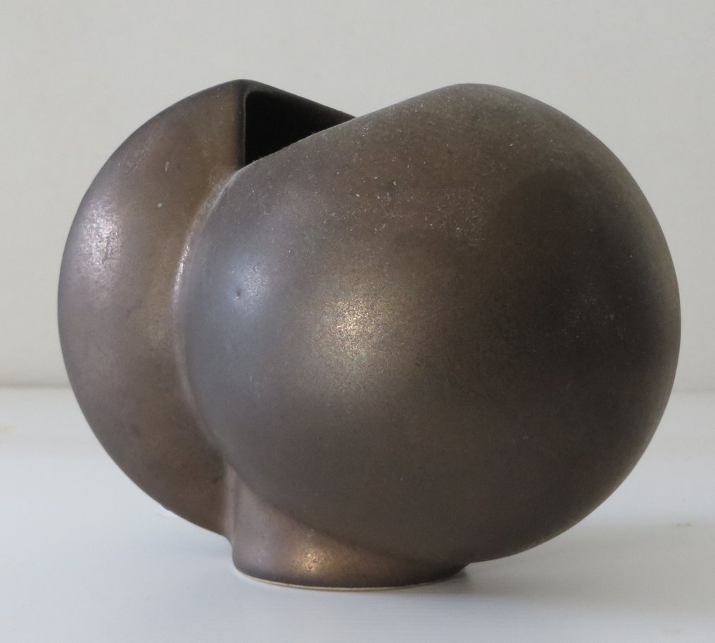 Johannes Jacobus van der Vaart - Βάζο  - Πήλινο κεραμικό με μπρούντζινη γυαλάδα. - Γλουτοί, πολλαπλά βάζα. #4.3