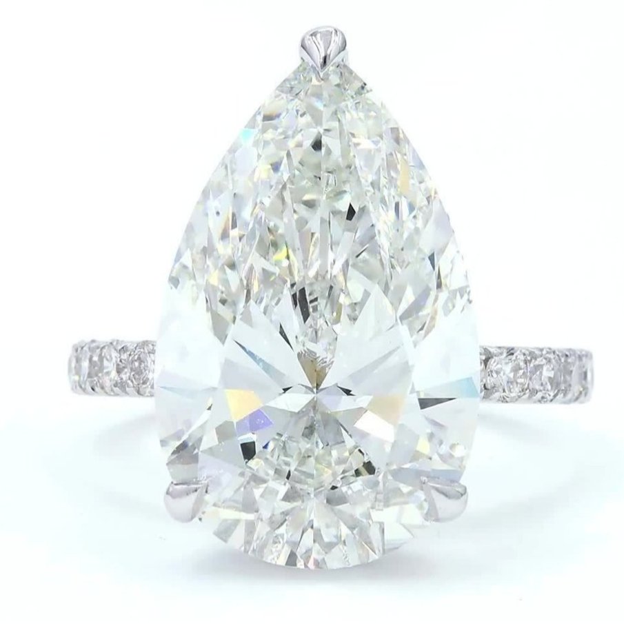 Δαχτυλίδι - 18 καράτια Λευκός χρυσός -  10.92ct. tw. Διαμάντι (Εργαστηριακής καλλιέργειας) - Διαμάντι - IGI CERTIFIED #1.0