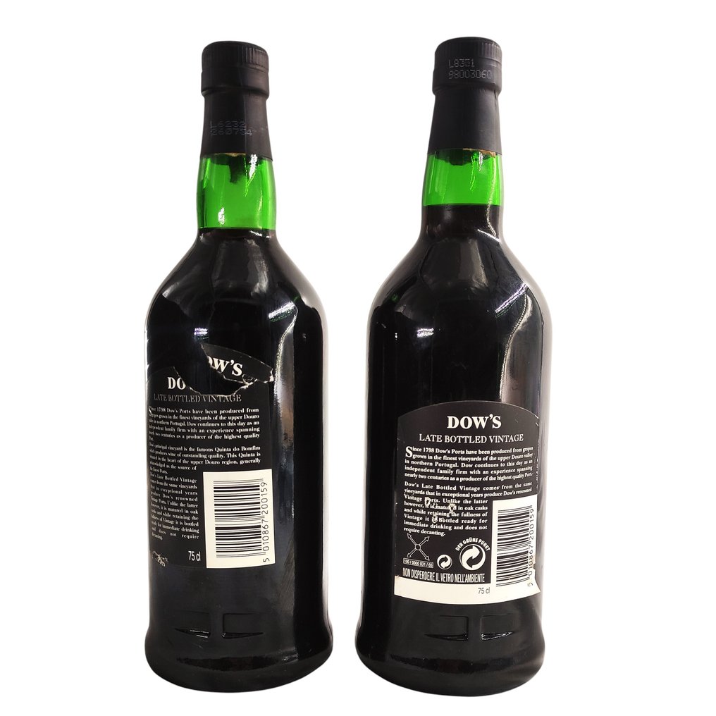 1990 & 1992 Dow's - Late Bottled Vintage Port -  Douro  - 2 Pullot (0.7 L) #1.0