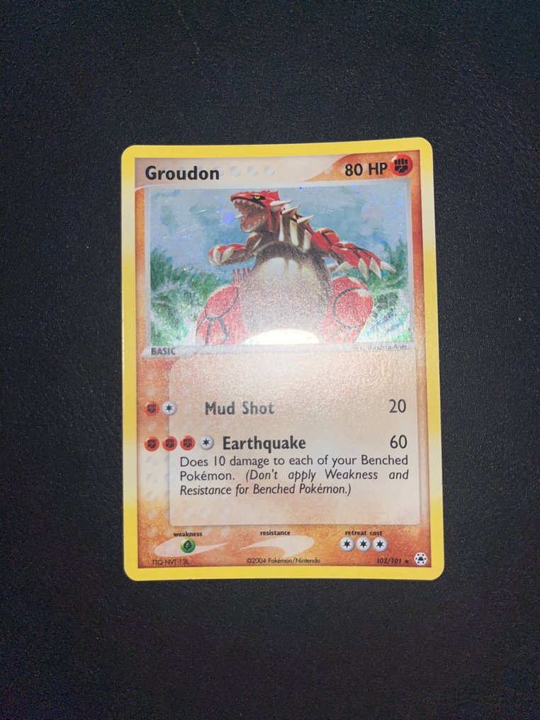 1 Card - Groudon Pokémon 2004 EX Hidden Legends Holo #1.0