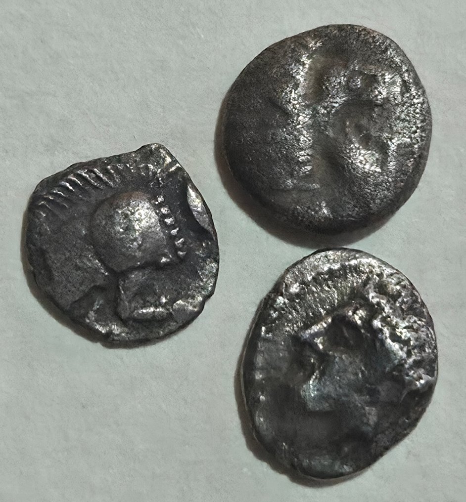 希腊(古代) Lot of 3 AR coins 5th-4th century BC (没有保留价) #2.1