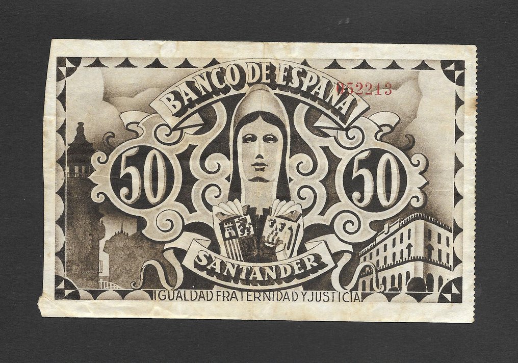 Ισπανία. - 50 Pesetas - 1936 - Santander  (χωρίς τιμή ασφαλείας) #1.0