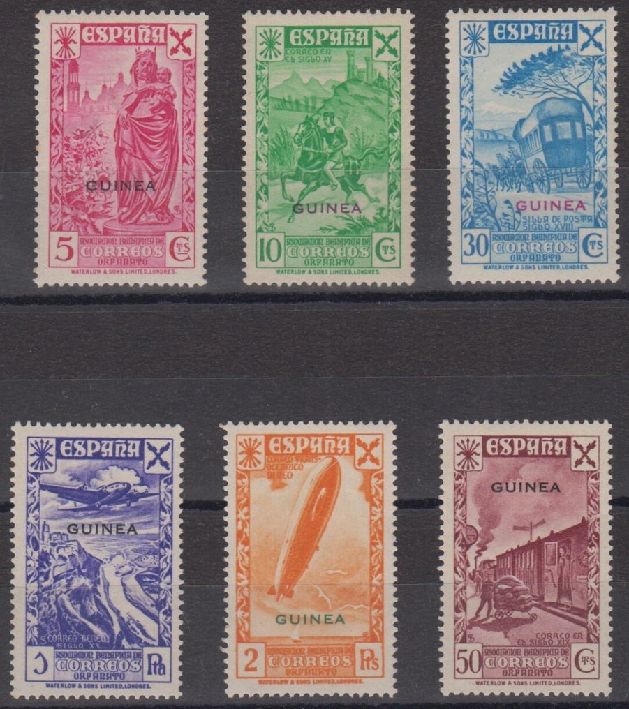 Γουινέα 1938/1943 - Γουινέα. Ευεργεσία. 2 ολοκληρωμένες σειρές. - Edifil 1/6 y 12/17 #1.0