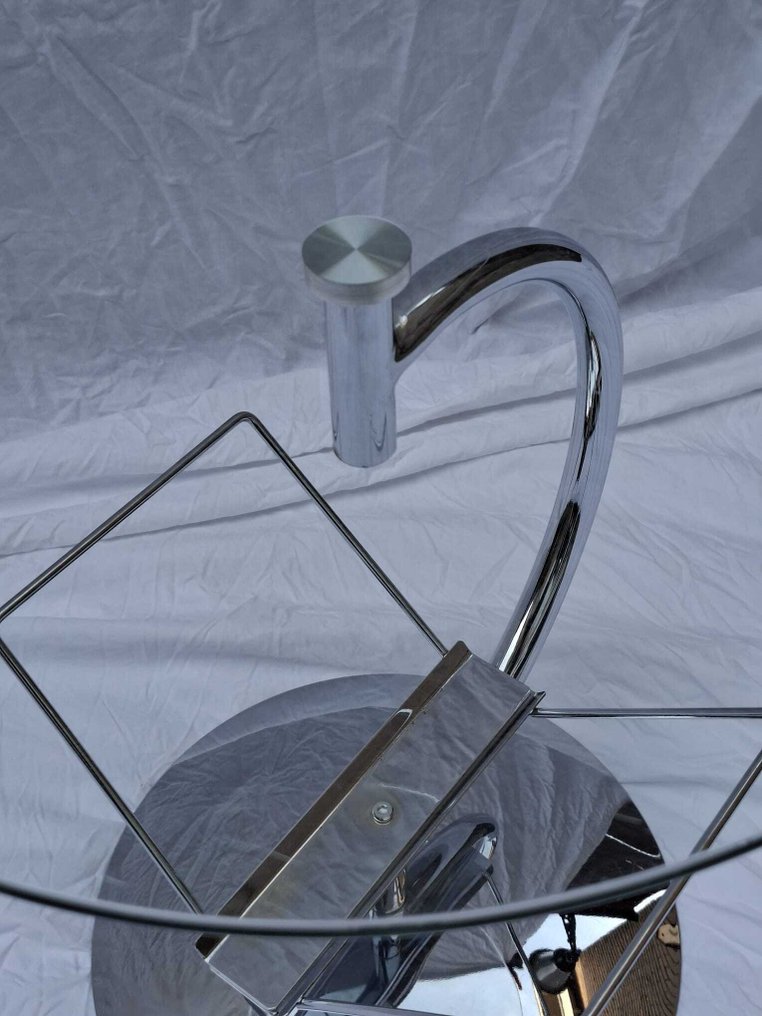 Mesa de apoio - metal cromado, vidro #3.2