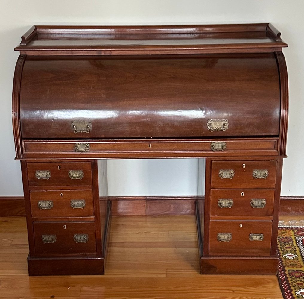 Bureau cabinet - Mahogany, Walnut - Μυστικό του κυλίνδρου #1.0