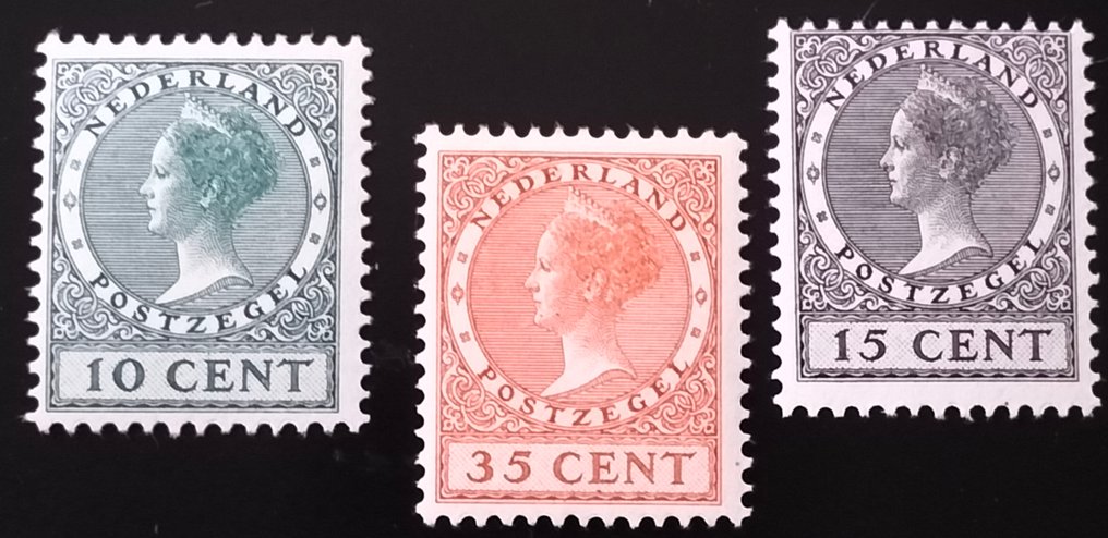 荷蘭 1924 - Wilhelmina 展览系列 - Nvph 136 - 138 #1.0