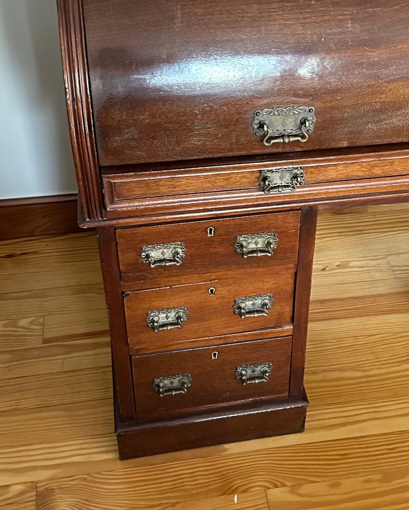 Bureau cabinet - Mahogany, Walnut - Μυστικό του κυλίνδρου #3.2