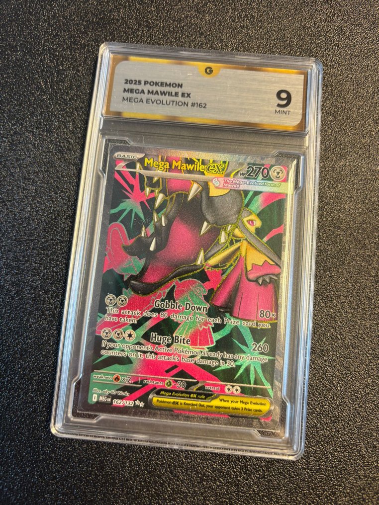 Pokémon - 1 Graded card - Mega Mawile ex #162 Mega Evolution 全圖 - GG 9 #1.0