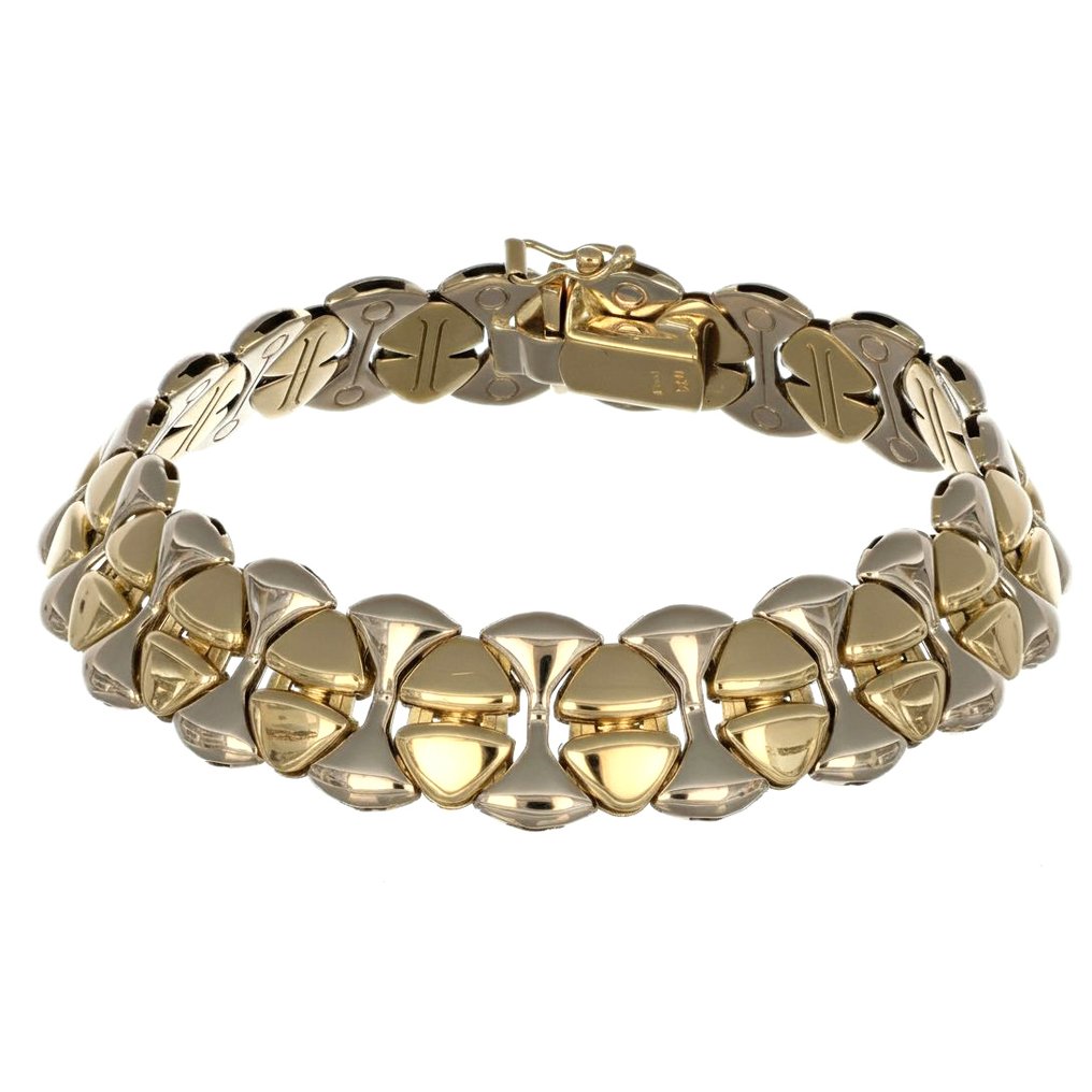 Brățară - 18 ct. Aur galben, Aur alb #1.0