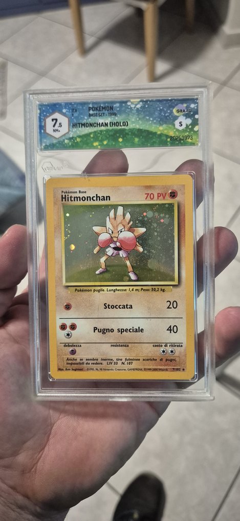 Pokémon - 1 Graded card - Hitmonchan Foil - Graad 7.5 - WOTC #2.1