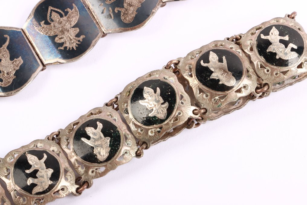 沒有保留價 - 手鈪 銀 - Djoka，Siam 3x #4.3