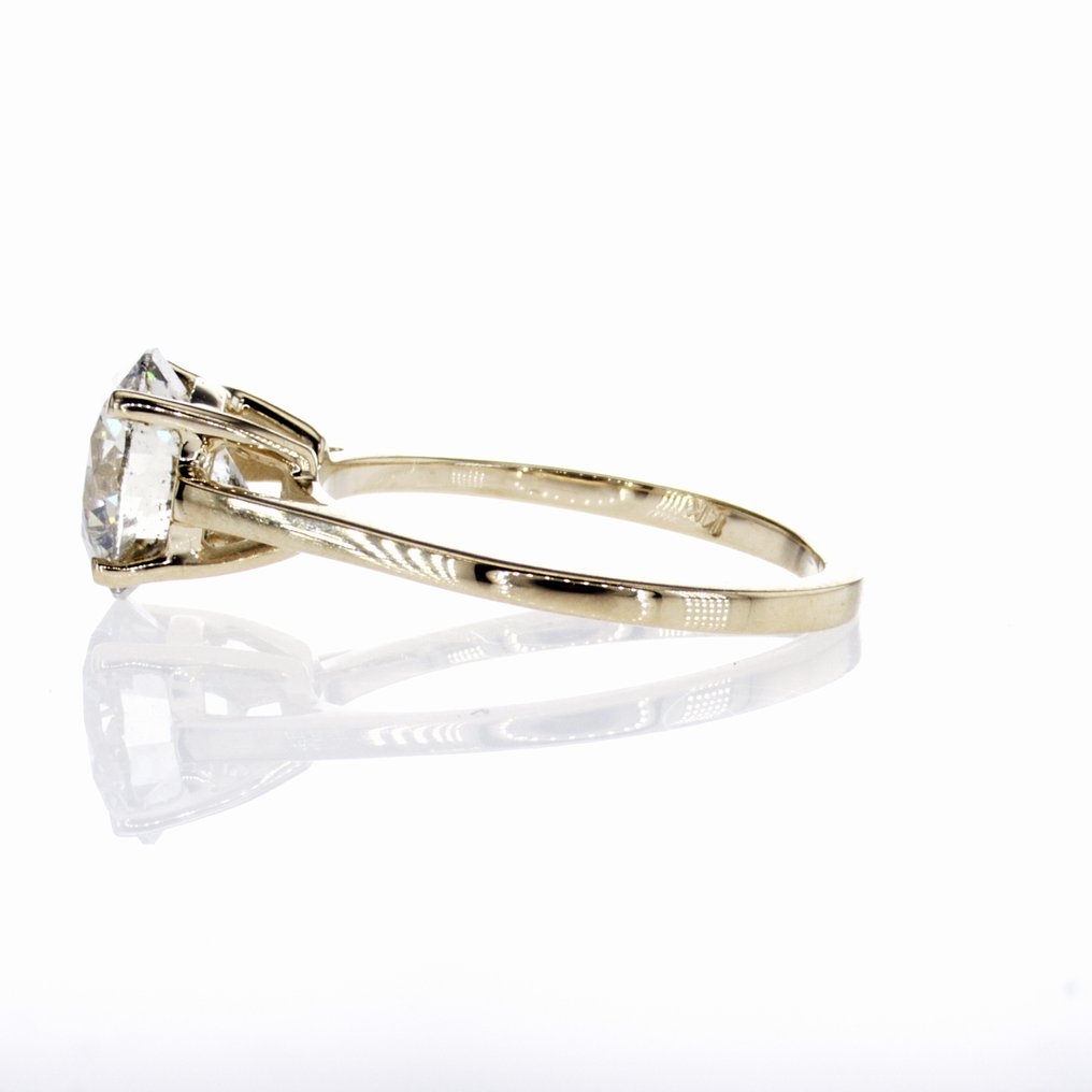 Zonder minimumprijs - Verlovingsring - 14 karaat Geel goud -  2.03ct. tw. Diamant (Natuurlijk) #2.1