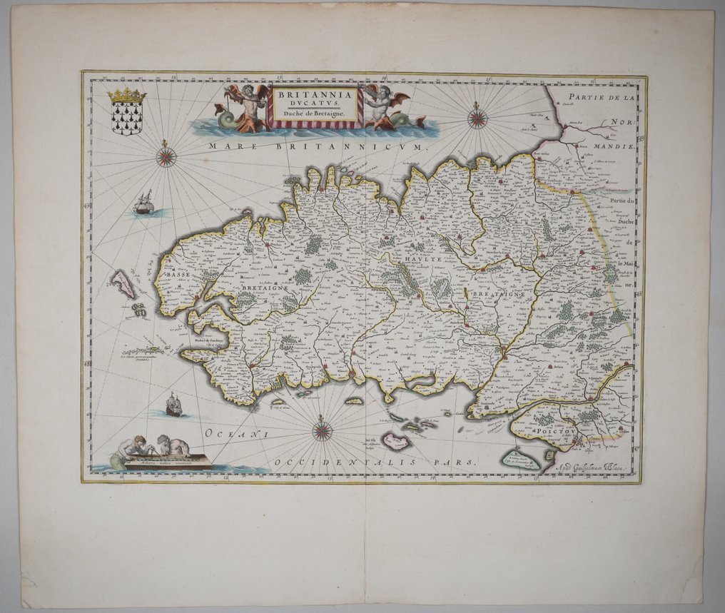 Γαλλία - Βρετάνη; G. Blaeu - Britannia Ducatus Duché de Bretaigne - 1621-1650 #2.1