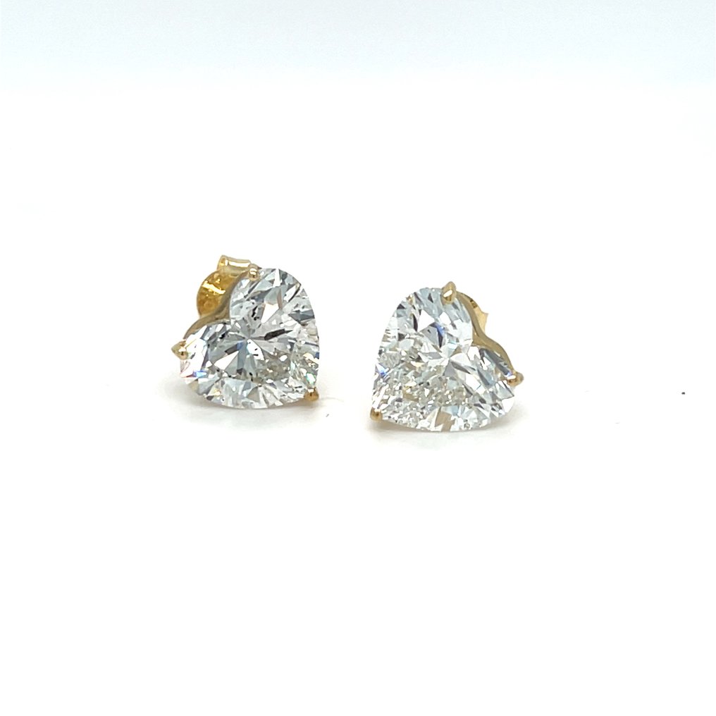 耳环 - 14K包金 黄金 -  3.13ct. tw. 钻石 (实验室培育) #1.0