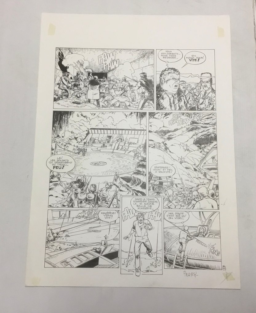 Ferry - 1 Original page - Ian Kaledine - T4 - 1985 #1.0
