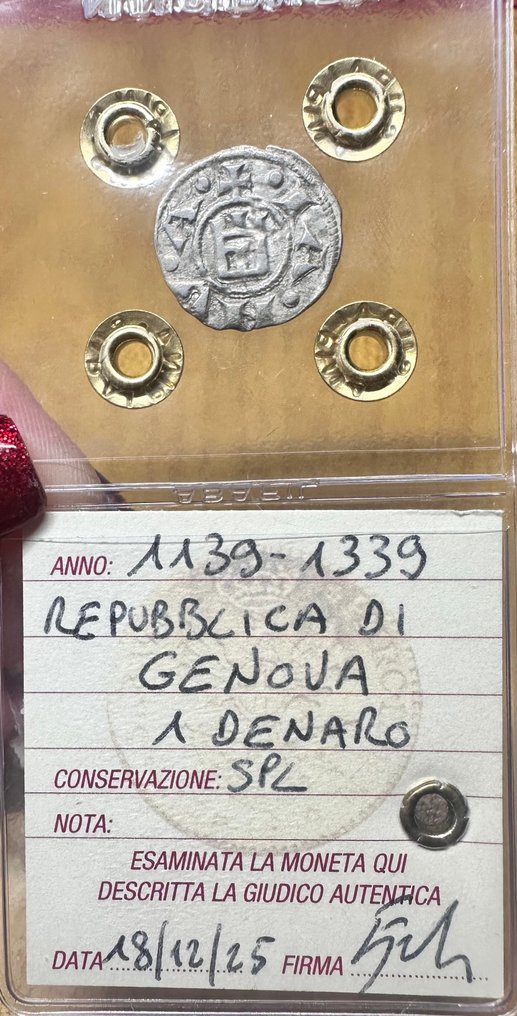 Repubblica di Genova Denaro (1139-1339)  (Ingen mindstepris) #2.1