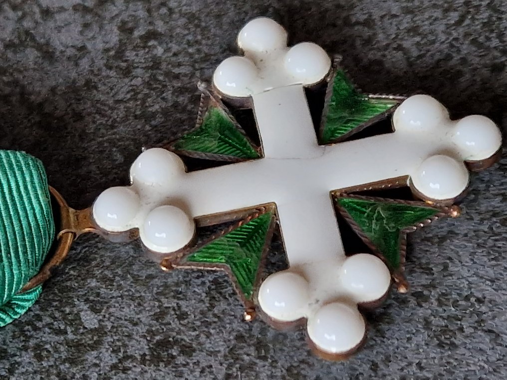 Ιταλία - Στρατιωτικό μετάλλιο - Βραβείο ως Υπολοχαγός Ιππότης της Τάξης του Αγίου Μουριτσίου και Λαζάρου με κουτί. #3.2